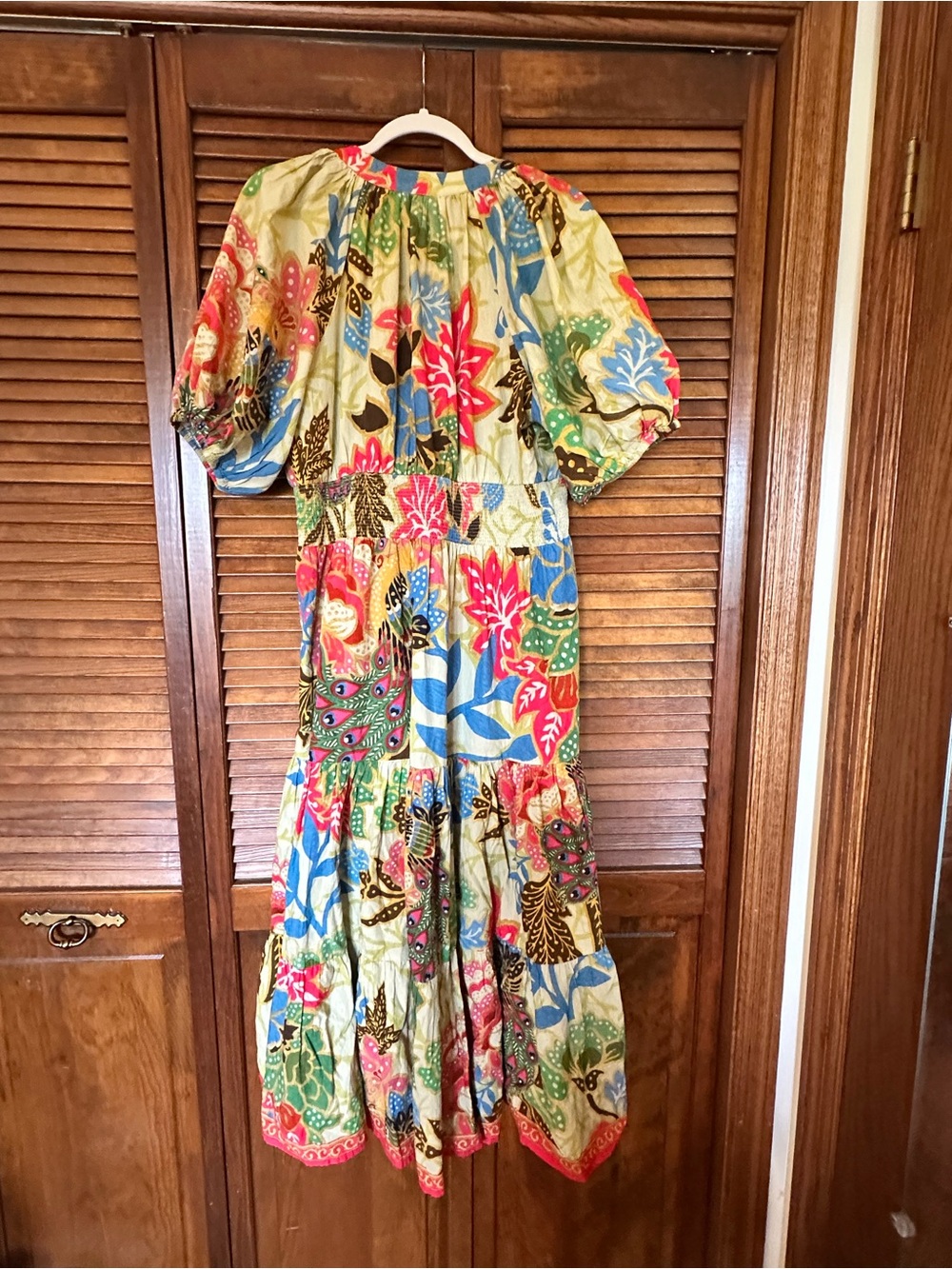 Conditions Apply for Anthropologie Multicolor Floral Tiered Maxi Dress size 14 - Picture 12 of 15